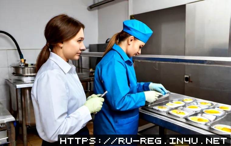 Home 17 규제요원의 실무에서의 주의사항 - Photorealistic scene of a Russian regulatory compliance officer conducting a routine inspection in a...